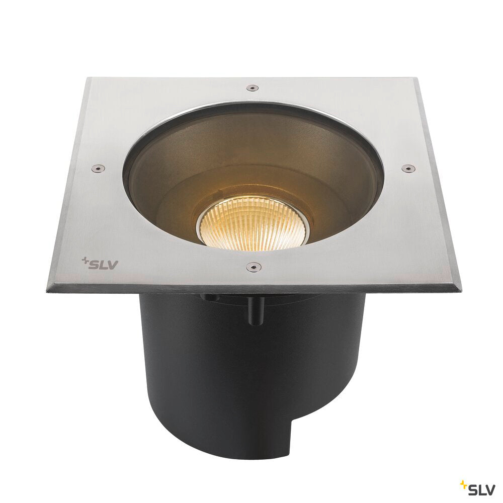 SLV DASAR 2.0 XL square cover 24° 3000K incl. DALI driver in stainless steel 1007242