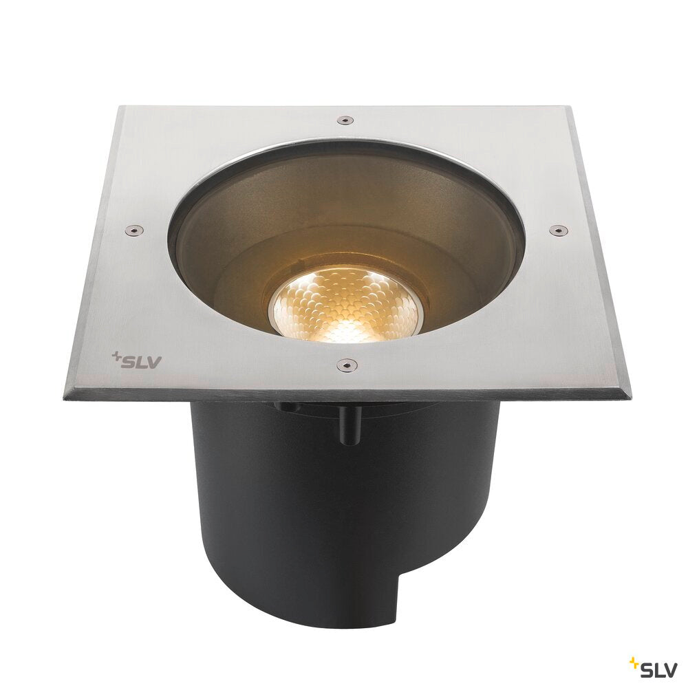 SLV DASAR 2.0 XL square cover 24° 3000K incl. DALI driver in stainless steel 1007242