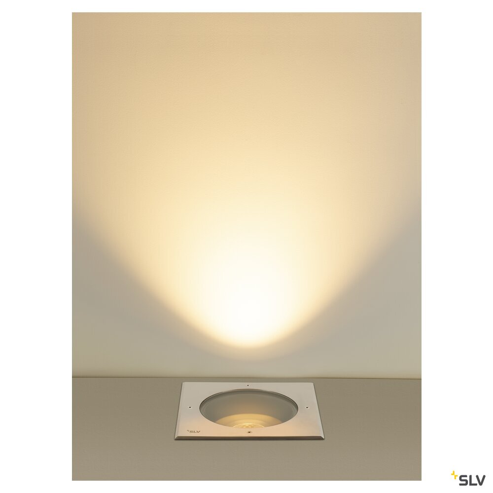 SLV DASAR 2.0 XL square cover 24° 3000K incl. DALI driver in stainless steel 1007242