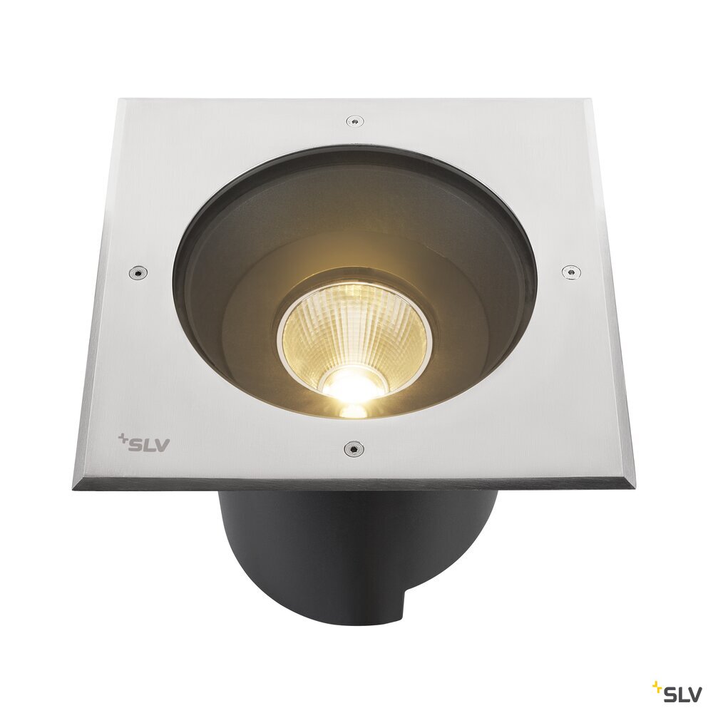 SLV DASAR 2.0 XL square cover 24° 3000K incl. DALI driver in stainless steel 1007242