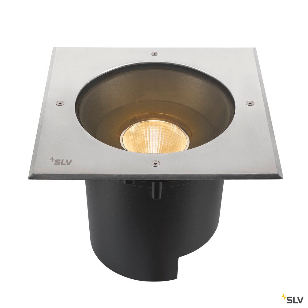 SLV DASAR 2.0 XL square cover 24° 3000K incl. DALI driver in stainless steel 1007242