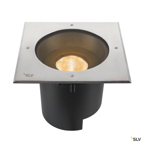 SLV DASAR 2.0 XL square cover 24° 3000K incl. DALI driver in stainless steel 1007242