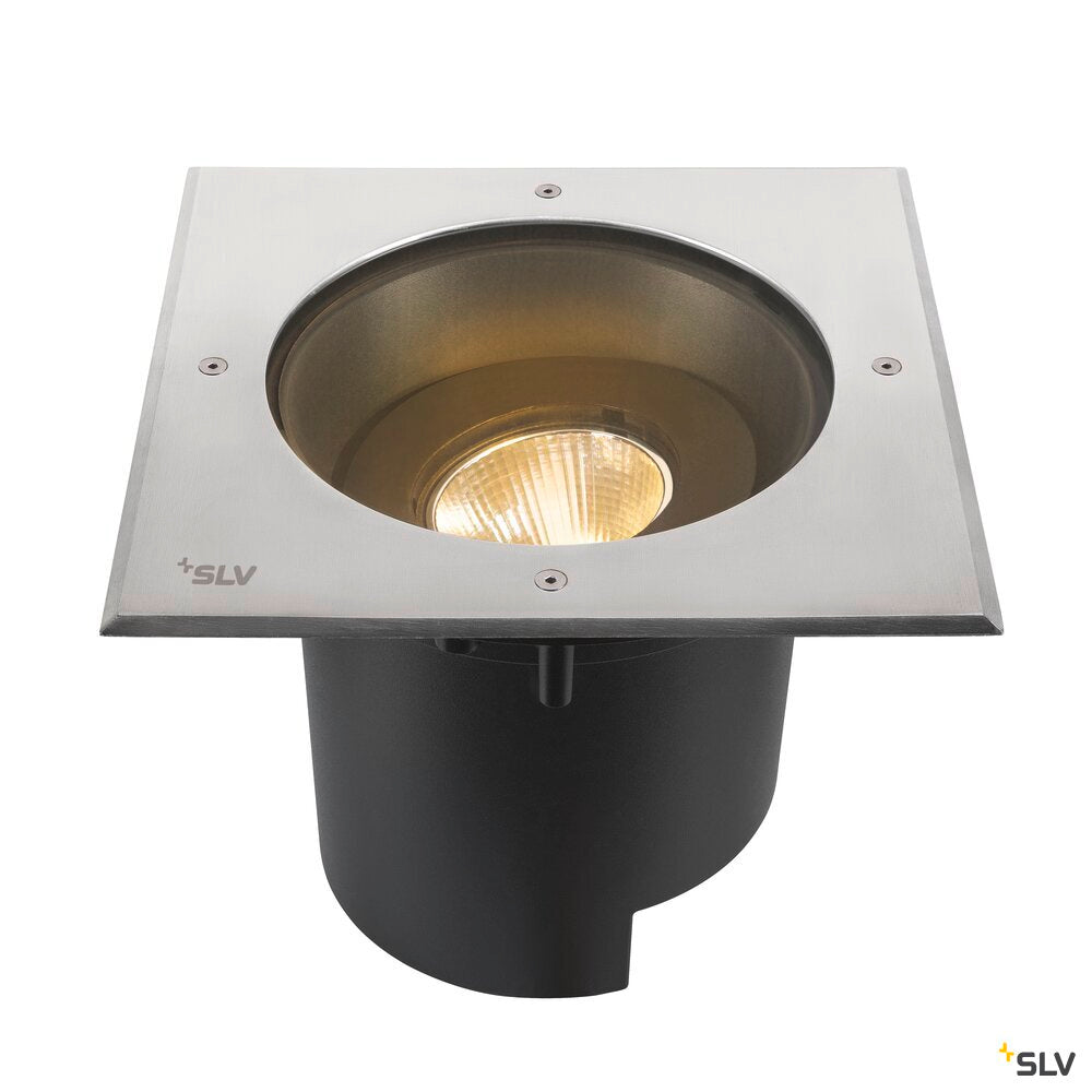 SLV DASAR 2.0 XL square cover 24° 3000K incl. DALI driver in stainless steel 1007242