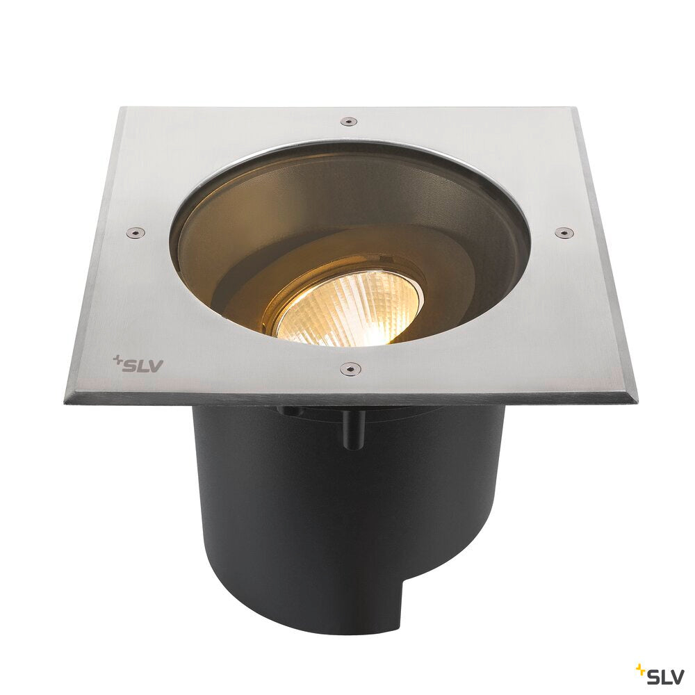 SLV DASAR 2.0 XL square cover 24° 3000K incl. DALI driver in stainless steel 1007242