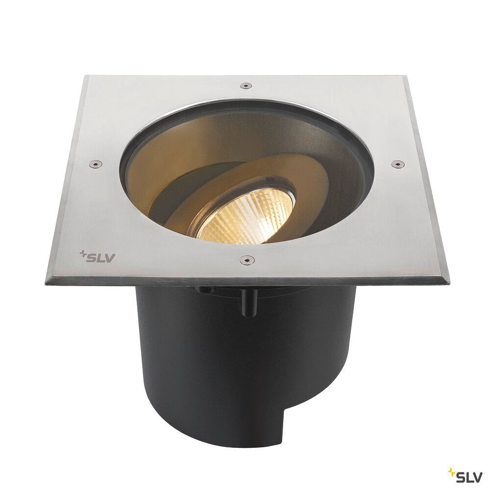 SLV DASAR 2.0 XL square cover 24° 3000K incl. DALI driver in stainless steel 1007242