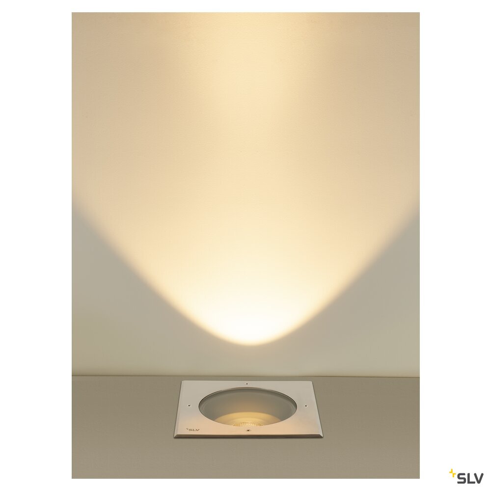SLV DASAR 2.0 XL square cover 24° 3000K incl. DALI driver in stainless steel 1007242
