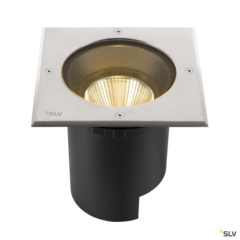 SLV DASAR 2.0 XL square cover 24° 3000K incl. DALI driver in stainless steel 1007244