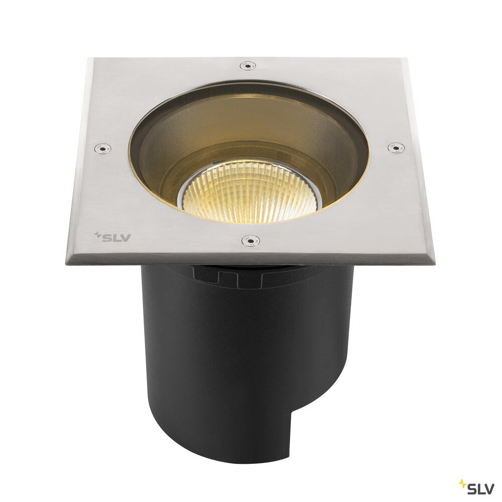 SLV DASAR 2.0 XL square cover 24° 3000K incl. DALI driver in stainless steel 1007244