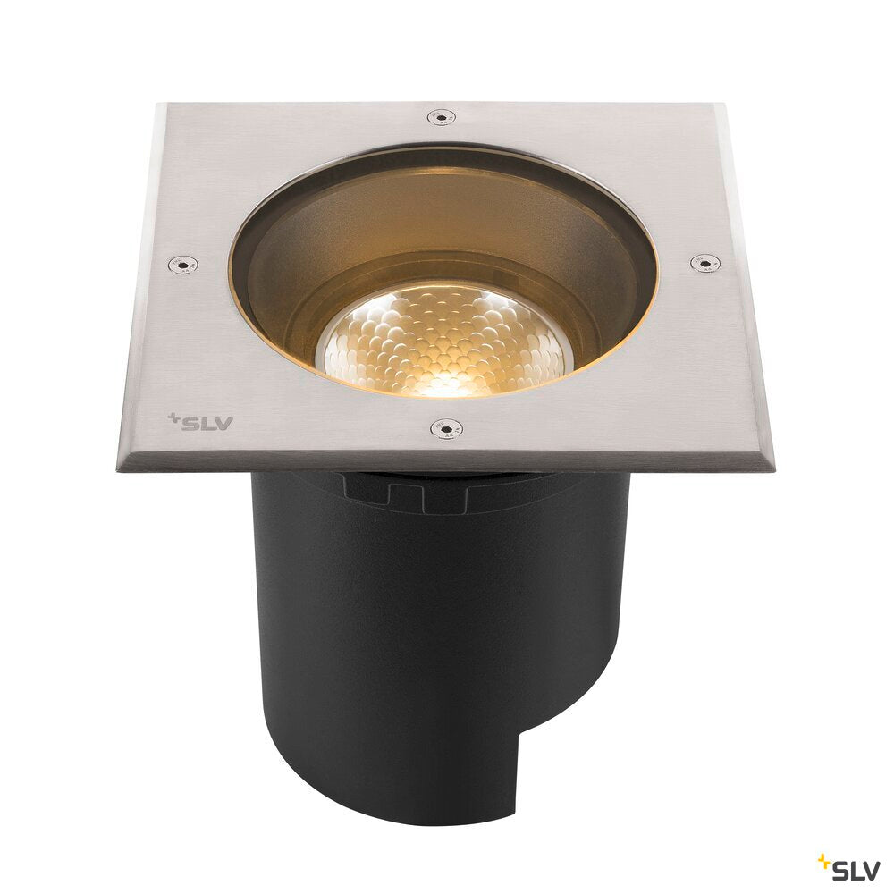 SLV DASAR 2.0 XL square cover 24° 3000K incl. DALI driver in stainless steel 1007244