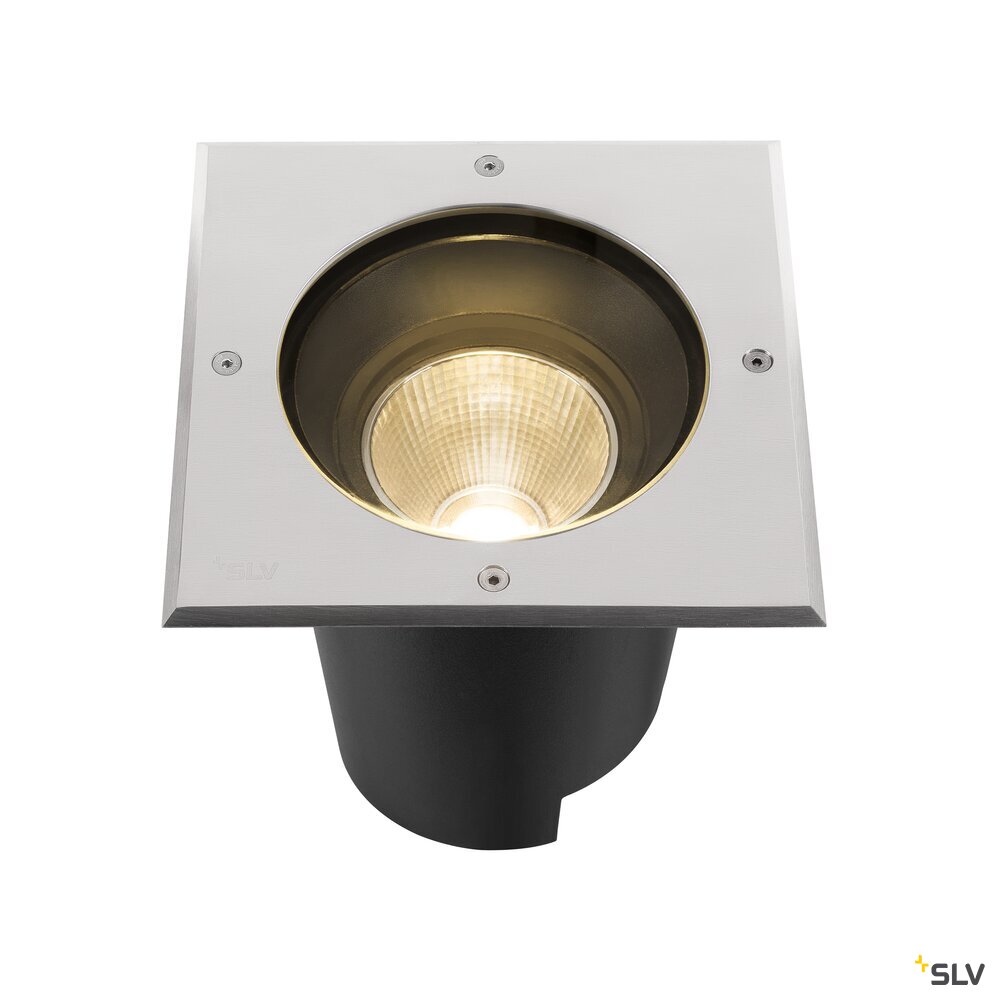 SLV DASAR 2.0 XL square cover 24° 3000K incl. DALI driver in stainless steel 1007244