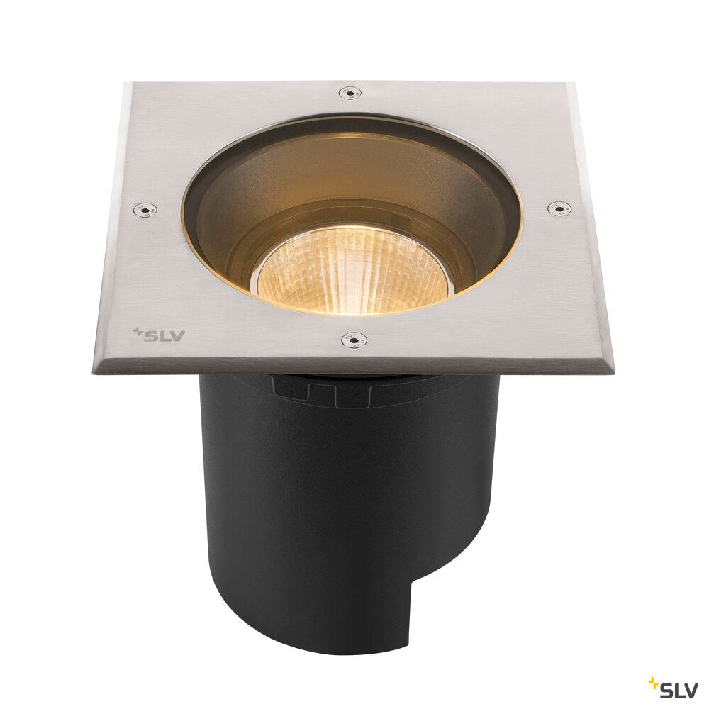 SLV DASAR 2.0 XL square cover 24° 3000K incl. DALI driver in stainless steel 1007244