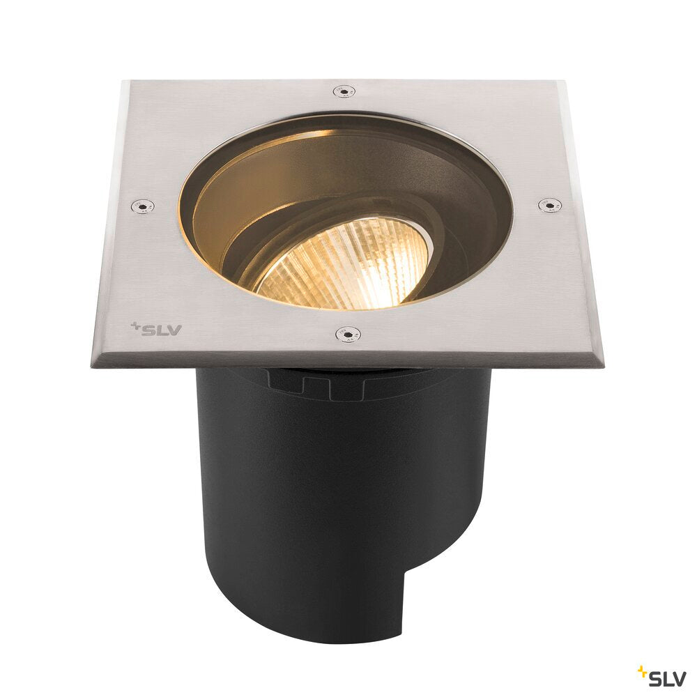 SLV DASAR 2.0 XL square cover 24° 3000K incl. DALI driver in stainless steel 1007244