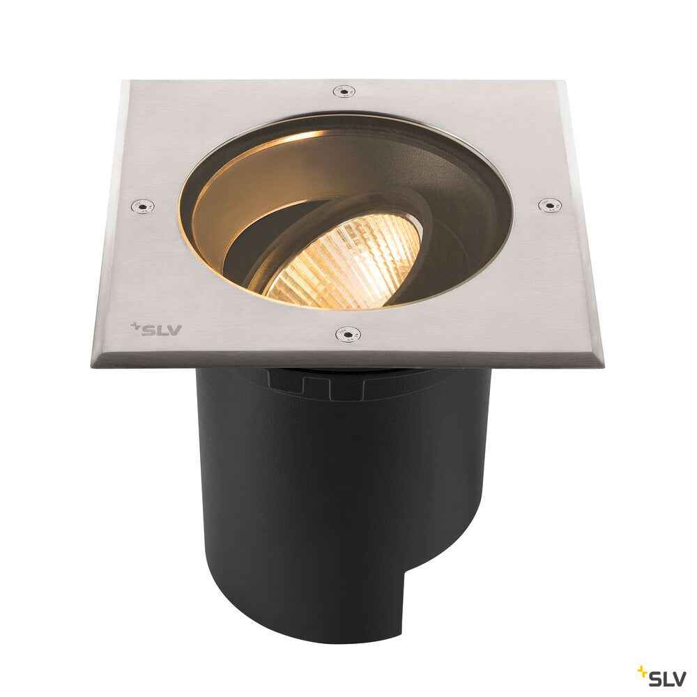 SLV DASAR 2.0 XL square cover 24° 3000K incl. DALI driver in stainless steel 1007244