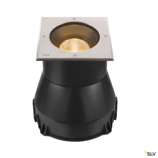 SLV DASAR 2.0 XL square cover 24° 3000K incl. DALI driver in stainless steel 1007244