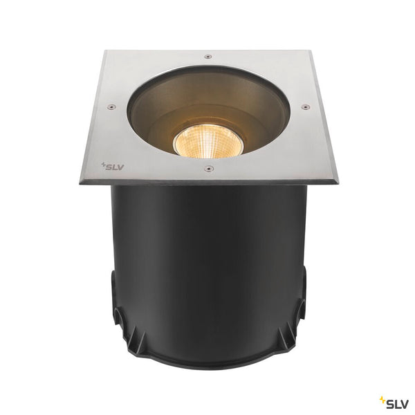 SLV DASAR 2.0 XL square cover 24° 3000K incl. DALI driver in stainless steel 1007242