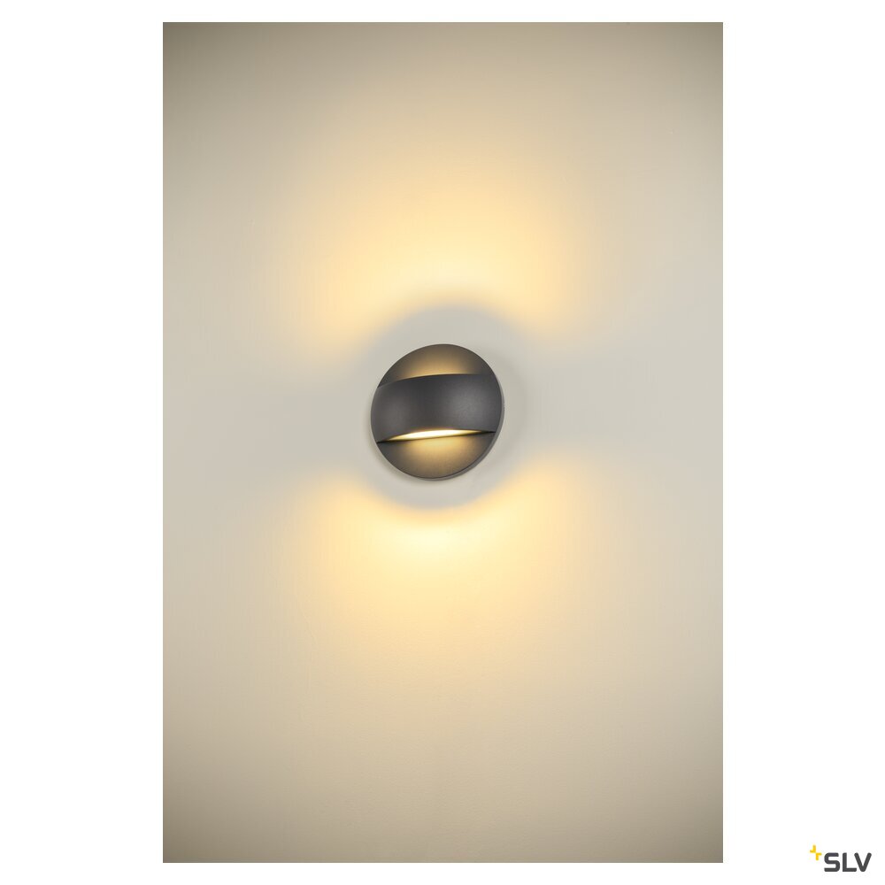 SLV LID II UP/DOWN, wall-mounted light, 2700/3000K, 28W, PHASE, 100°, anthracite 1007281