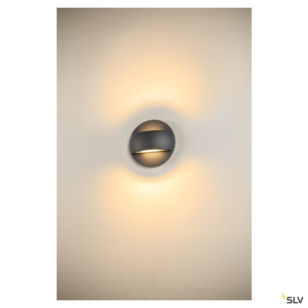 SLV LID II UP/DOWN, wall-mounted light, 2700/3000K, 28W, PHASE, 100°, anthracite 1007281