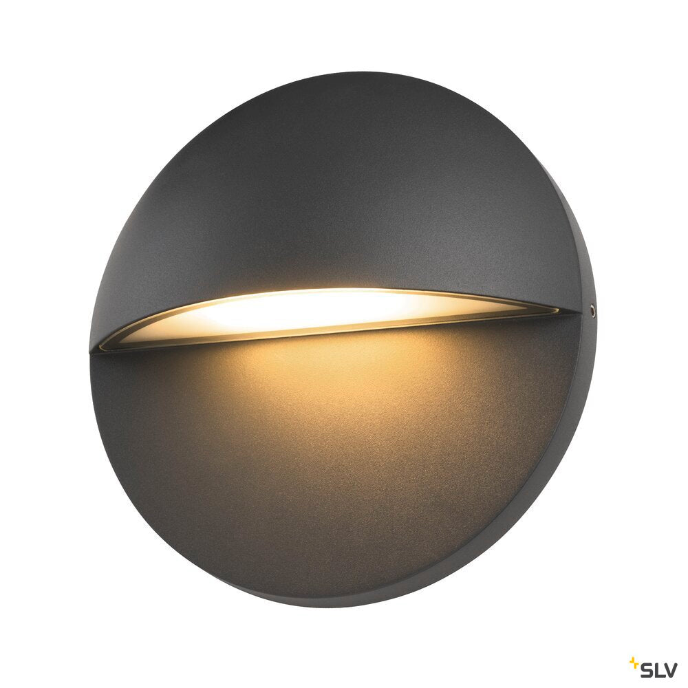 SLV LID II, wall-mounted light, 2700/3000K, 15W, PHASE, 100°, anthracite 1007282