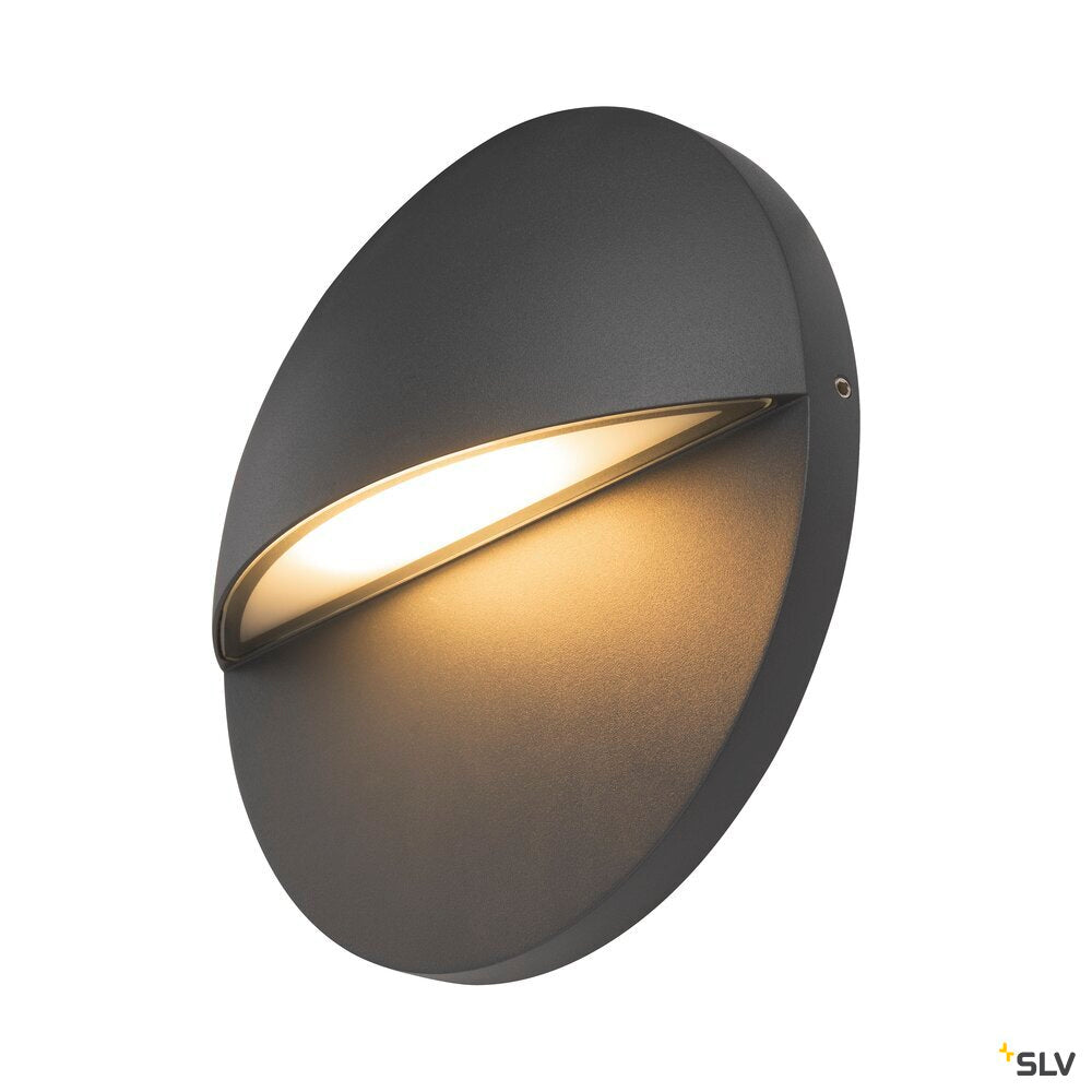 SLV LID II, wall-mounted light, 2700/3000K, 15W, PHASE, 100°, anthracite 1007282