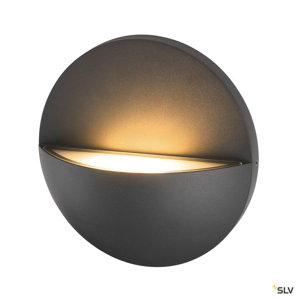SLV LID II, wall-mounted light, 2700/3000K, 15W, PHASE, 100°, anthracite 1007282