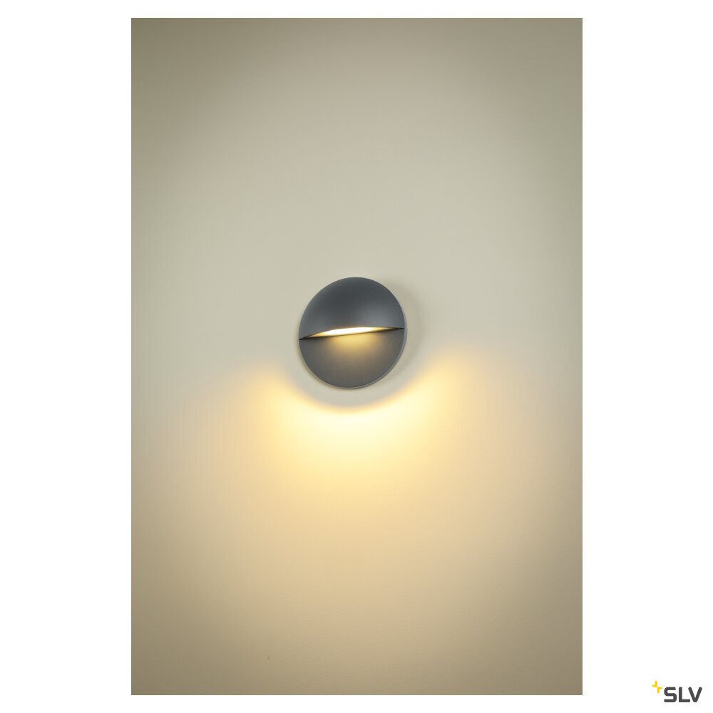 SLV LID II, wall-mounted light, 2700/3000K, 15W, PHASE, 100°, anthracite 1007282