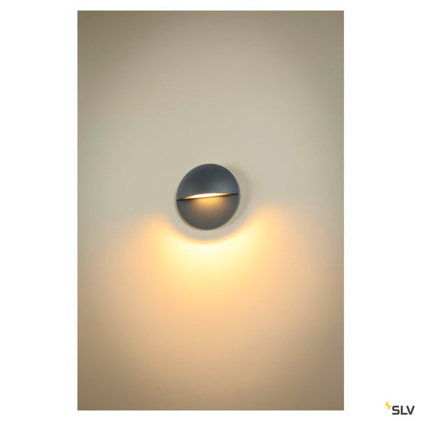 SLV LID II, wall-mounted light, 2700/3000K, 15W, PHASE, 100°, anthracite 1007282