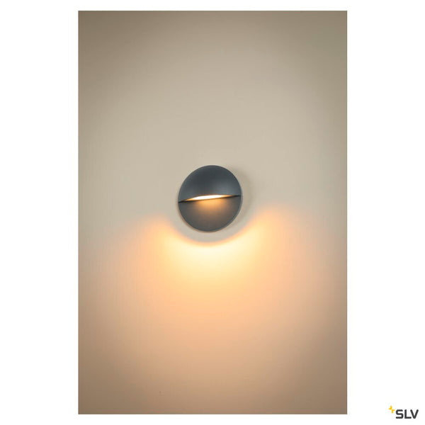 SLV LID II, wall-mounted light, 2700/3000K, 15W, PHASE, 100°, anthracite 1007282