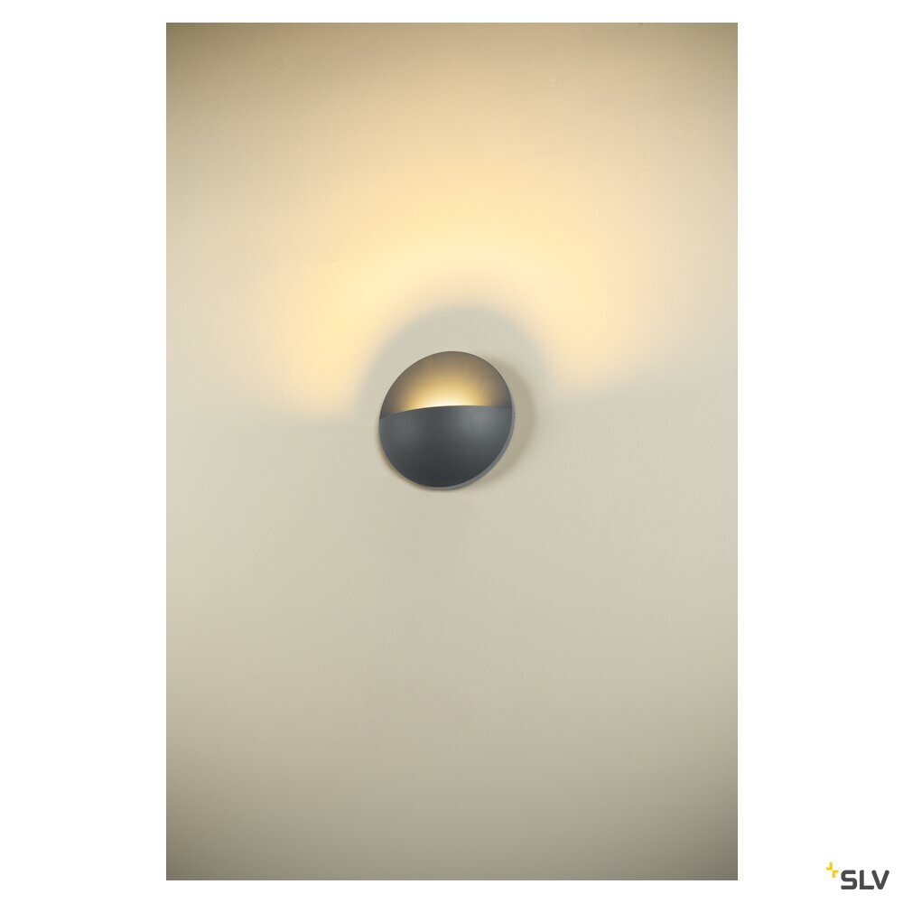 SLV LID II, wall-mounted light, 2700/3000K, 15W, PHASE, 100°, anthracite 1007282