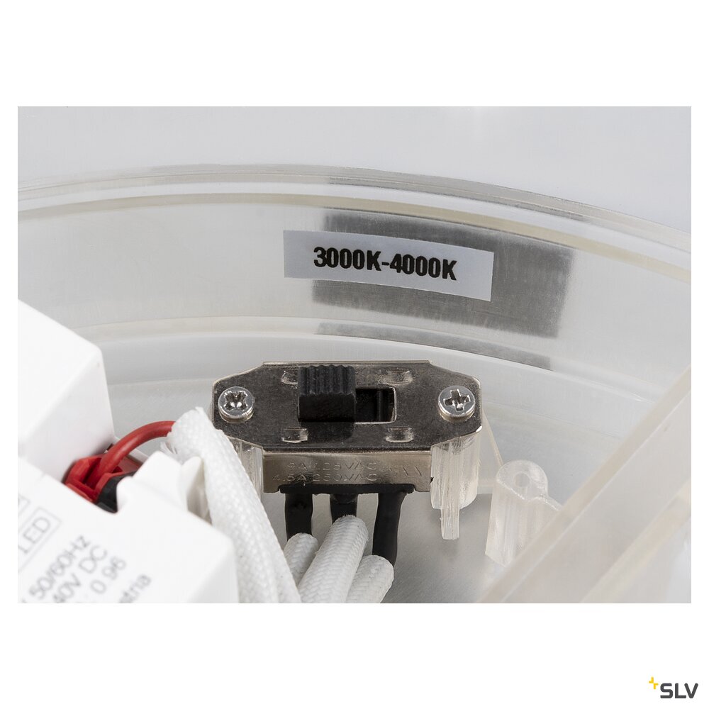 SLV MEDO® PRO 30, wall- and ceiling-mounted light, round, 3000/4000K, 10W, DALI, Touch, 70°, UGR<19, white 1007285