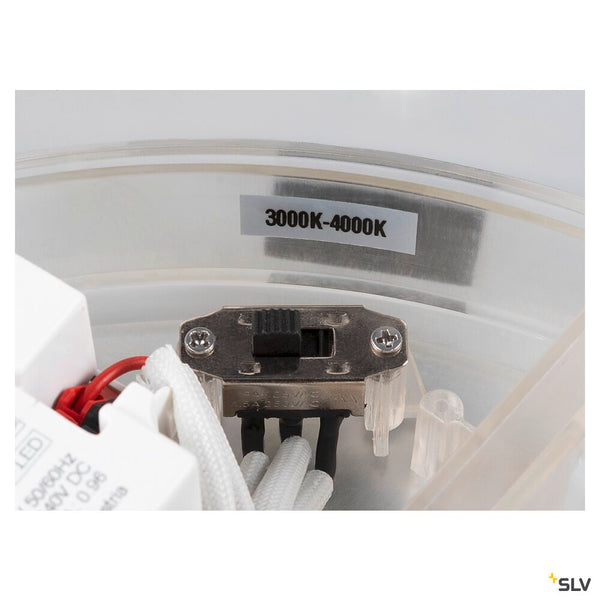 SLV MEDO® PRO 30, wall- and ceiling-mounted light, round, 3000/4000K, 10W, DALI, Touch, 70°, UGR<19, white 1007285