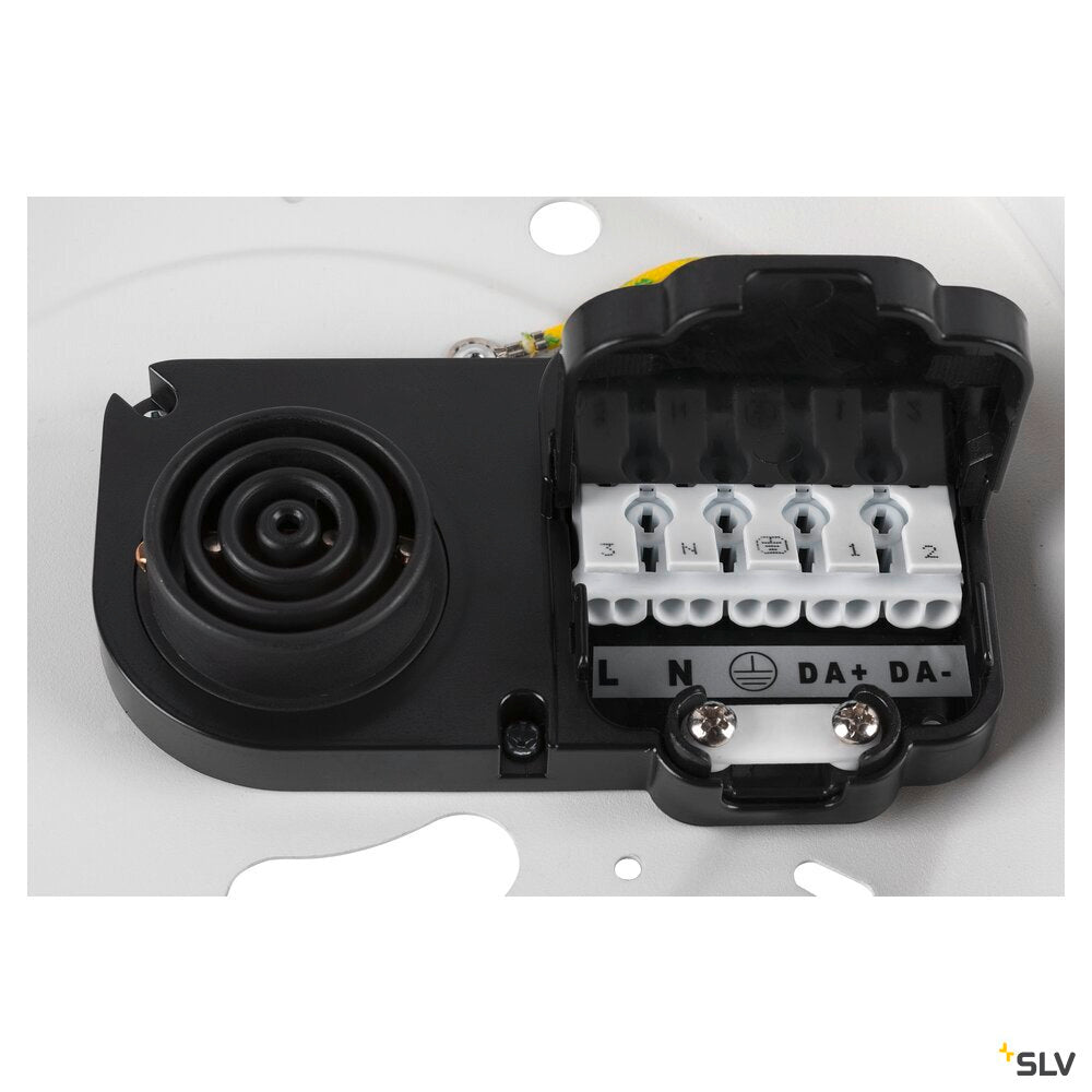 SLV MEDO® PRO 30, wall- and ceiling-mounted light, round, 3000/4000K, 10W, DALI, Touch, 70°, UGR<19, white 1007285