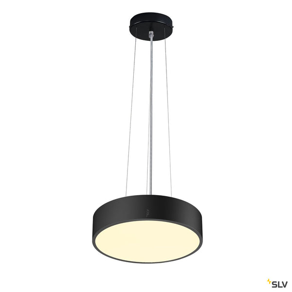 SLV MEDO® PRO 30, wall- and ceiling-mounted light, round, 3000/4000K, 10W, trailing-edge phase, 70°, UGR<19, black 1007288