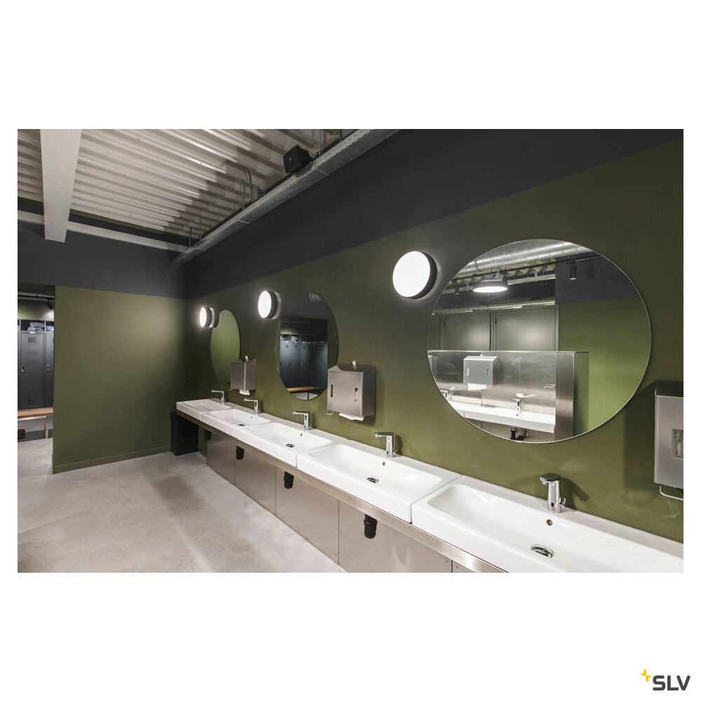 SLV MEDO® PRO 30, wall- and ceiling-mounted light, round, 3000/4000K, 10W, trailing-edge phase, 70°, UGR<19, black 1007288