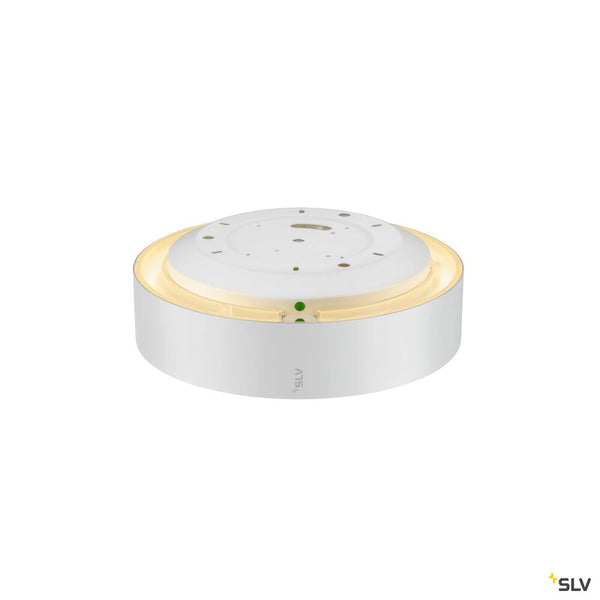 SLV MEDO® PRO 30, wall- and ceiling-mounted light, round, 3000/4000K, 10W, trailing-edge phase, 70°, UGR<19, white 1007289