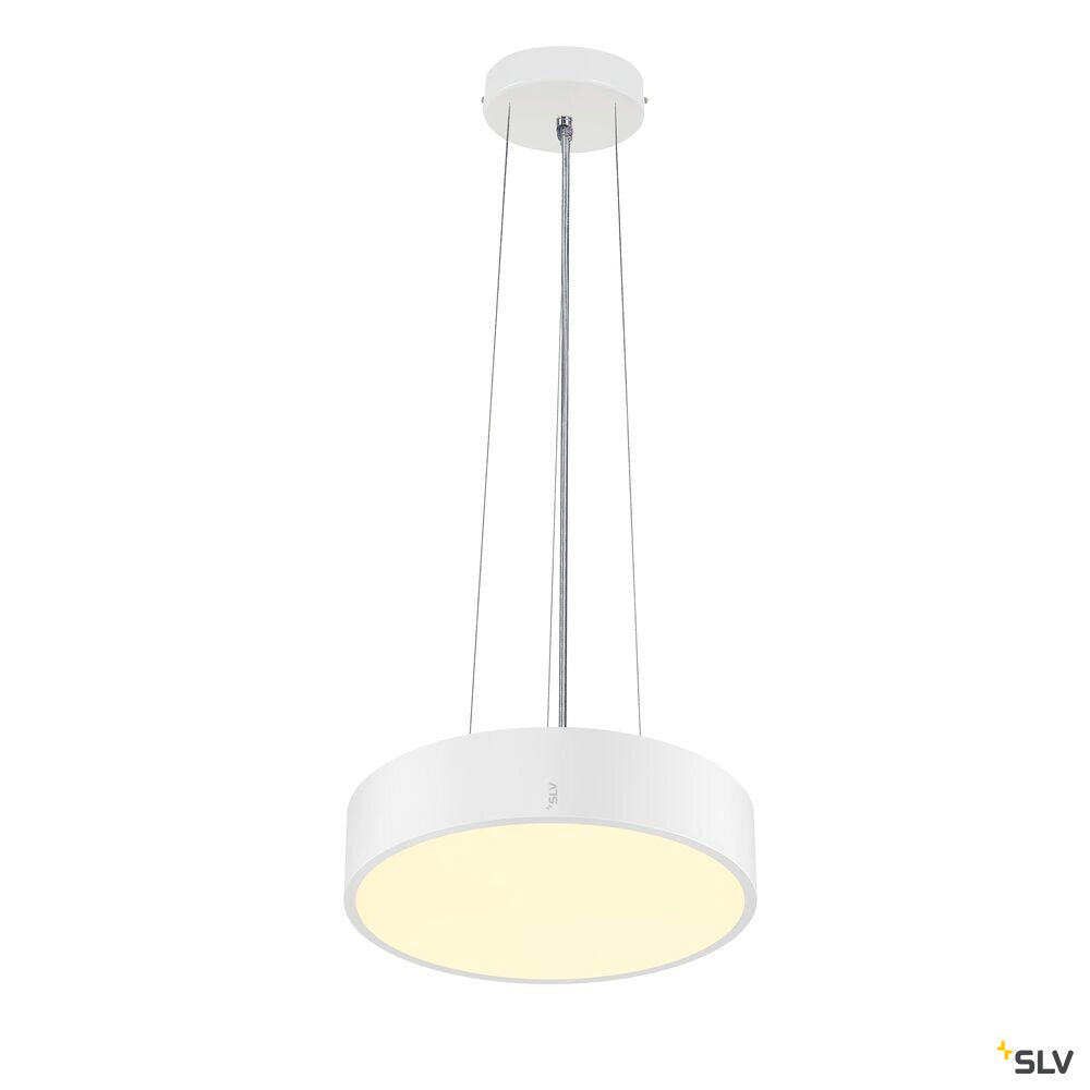 SLV MEDO® PRO 30, wall- and ceiling-mounted light, round, 3000/4000K, 10W, trailing-edge phase, 70°, UGR<19, white 1007289