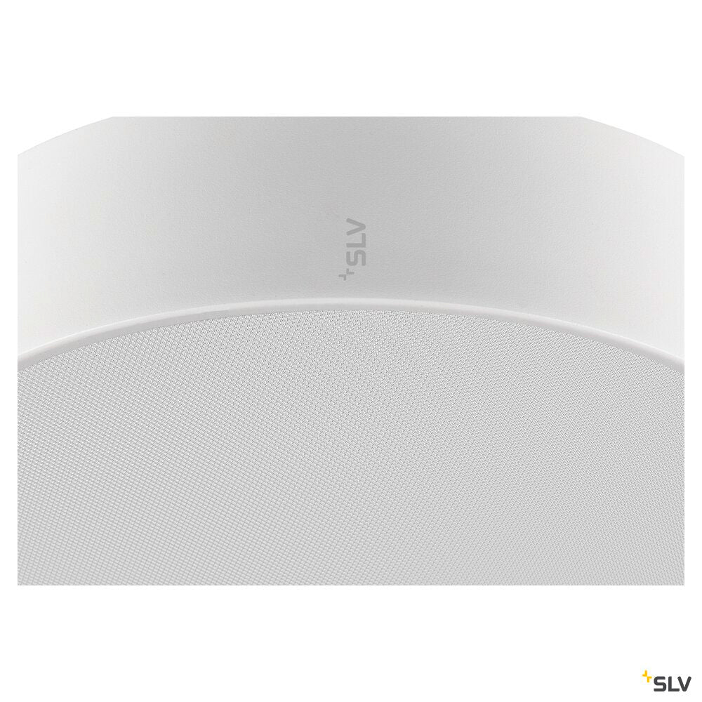 SLV MEDO® PRO 30, wall- and ceiling-mounted light, round, 3000/4000K, 10W, trailing-edge phase, 70°, UGR<19, white 1007289