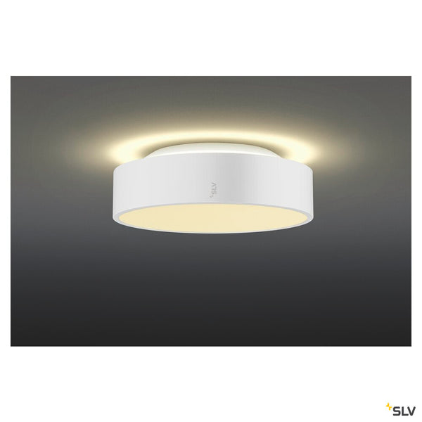 SLV MEDO® PRO 30, wall- and ceiling-mounted light, round, 3000/4000K, 10W, trailing-edge phase, 70°, UGR<19, white 1007289