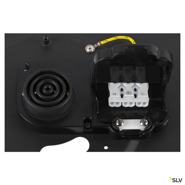 SLV MEDO® PRO 30, wall- and ceiling-mounted light, round, 3000/4000K, 10W, trailing-edge phase, 110°, black 1007290