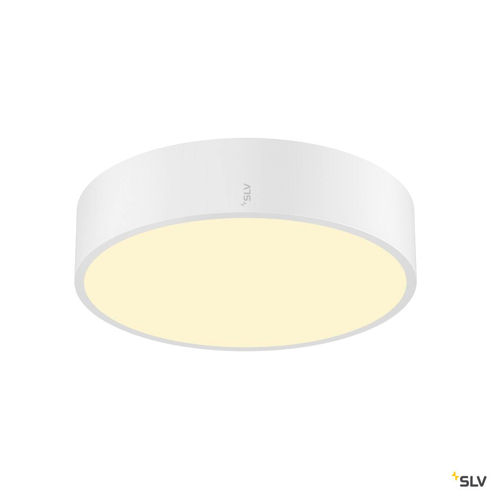 SLV MEDO® PRO 30, wall- and ceiling-mounted light, round, 3000/4000K, 10W, trailing-edge phase, 110°, white 1007291