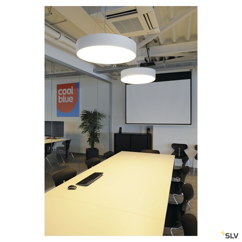 SLV MEDO® PRO 40, wall- and ceiling-mounted light, round, 3000/4000K, 19W, DALI, Touch, 80°, UGR<19, white 1007293