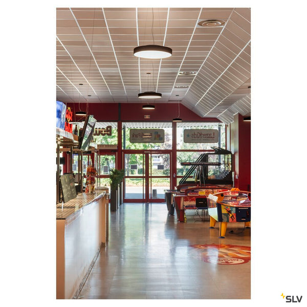 SLV MEDO® PRO 40, wall- and ceiling-mounted light, round, 3000/4000K, 19W, DALI, Touch, 110°, black 1007294