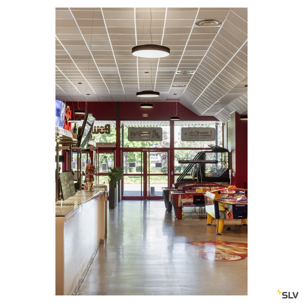 SLV MEDO® PRO 60, wall- and ceiling-mounted light, round, 3000/4000K, 39W, DALI, Touch, 110°, black 1007302