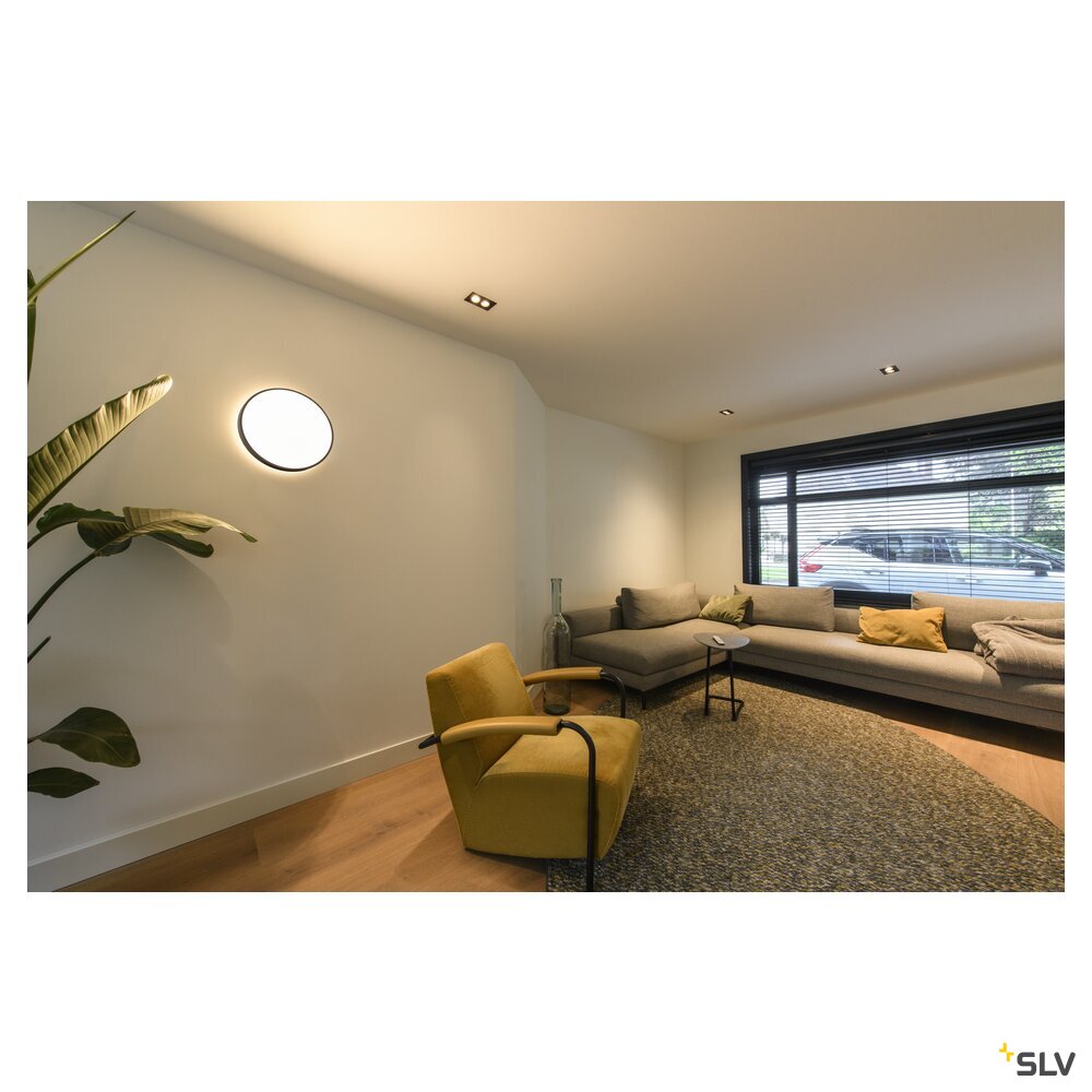 SLV KADUX, recessed ceiling light, double, 3000K, 38°, IP 20, square, black 1007559
