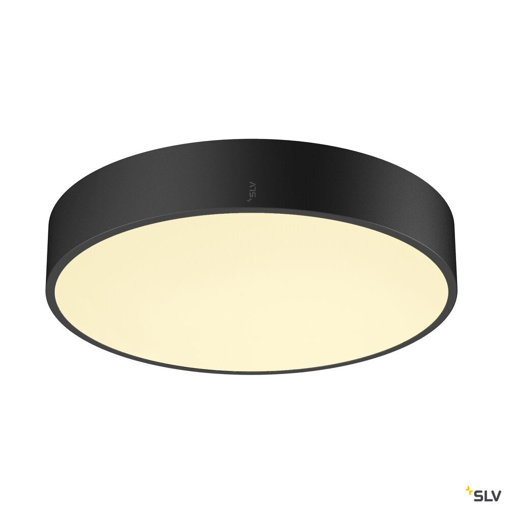 SLV MEDO® PRO 40, wall- and ceiling-mounted light, round, 3000/4000K, 19W, trailing-edge phase, 80°, UGR<19, black 1007296