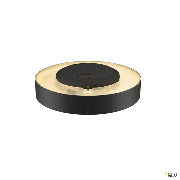 SLV MEDO® PRO 40, wall- and ceiling-mounted light, round, 3000/4000K, 19W, trailing-edge phase, 80°, UGR<19, black 1007296