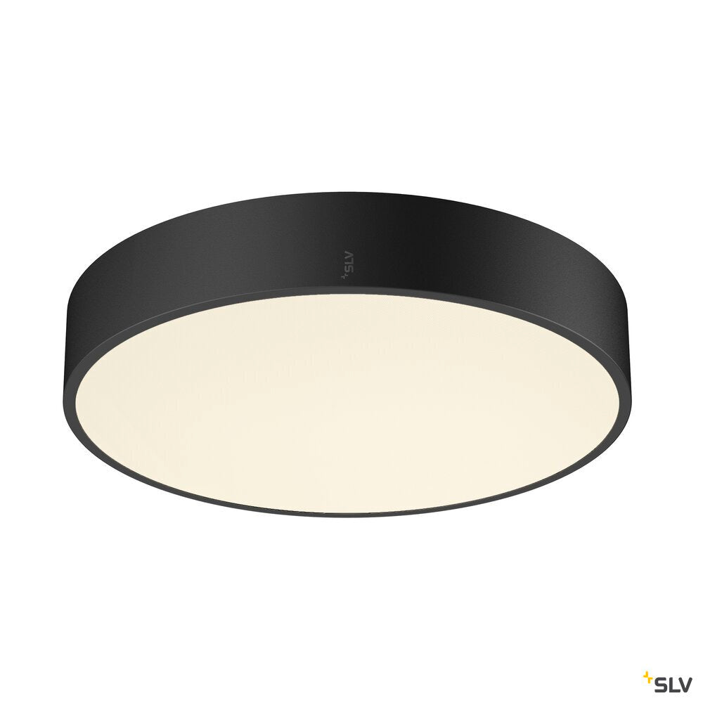 SLV MEDO® PRO 40, wall- and ceiling-mounted light, round, 3000/4000K, 19W, trailing-edge phase, 80°, UGR<19, black 1007296