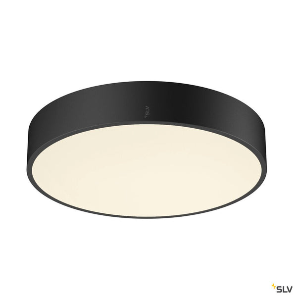 SLV MEDO® PRO 40, wall- and ceiling-mounted light, round, 3000/4000K, 19W, trailing-edge phase, 80°, UGR<19, black 1007296