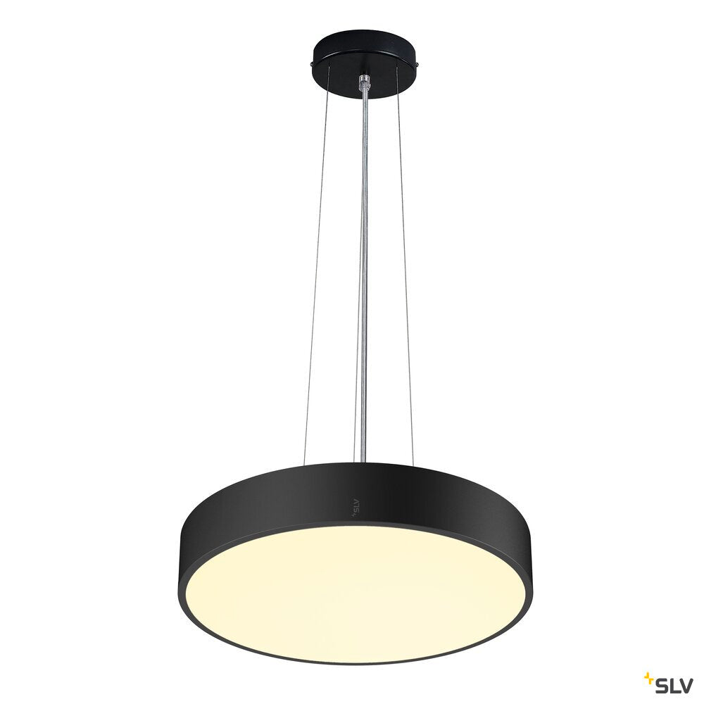 SLV MEDO® PRO 40, wall- and ceiling-mounted light, round, 3000/4000K, 19W, trailing-edge phase, 80°, UGR<19, black 1007296