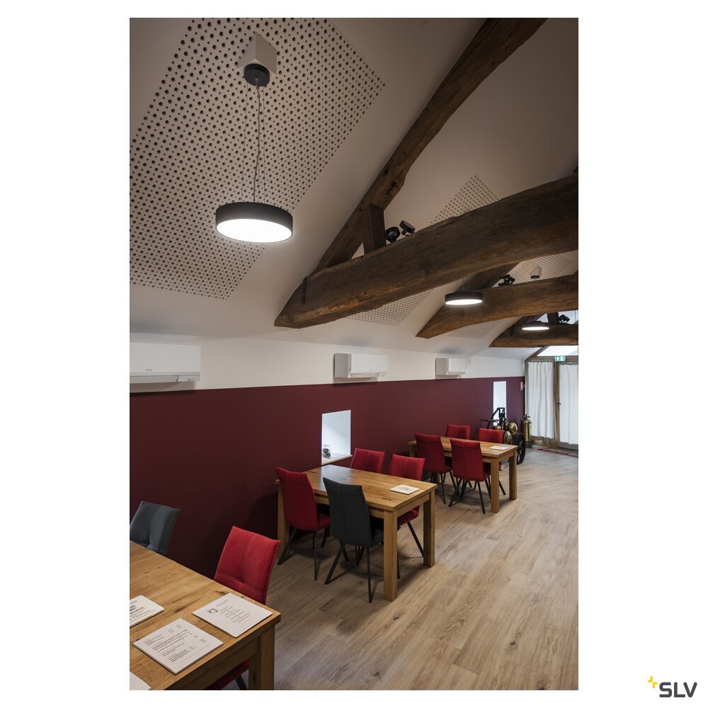SLV MEDO® PRO 40, wall- and ceiling-mounted light, round, 3000/4000K, 19W, trailing-edge phase, 80°, UGR<19, black 1007296