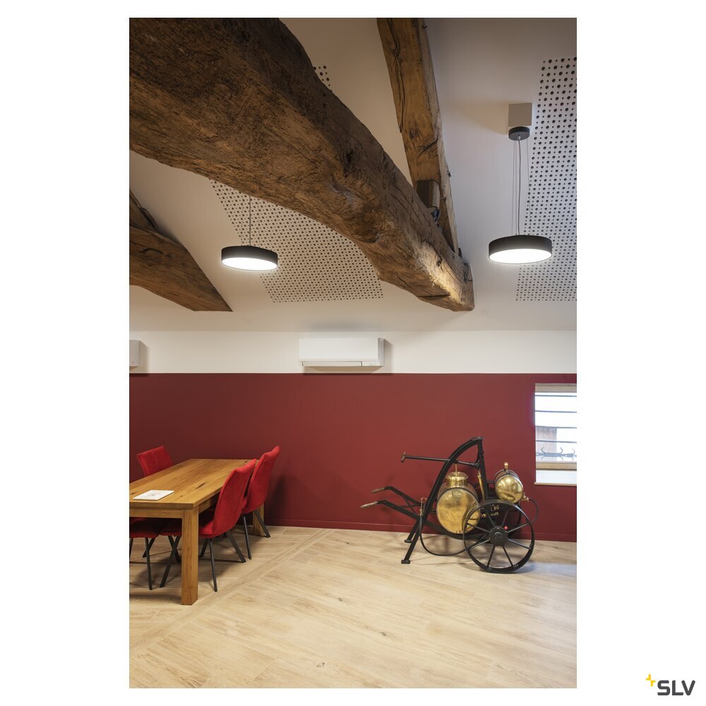 SLV MEDO® PRO 40, wall- and ceiling-mounted light, round, 3000/4000K, 19W, trailing-edge phase, 80°, UGR<19, black 1007296